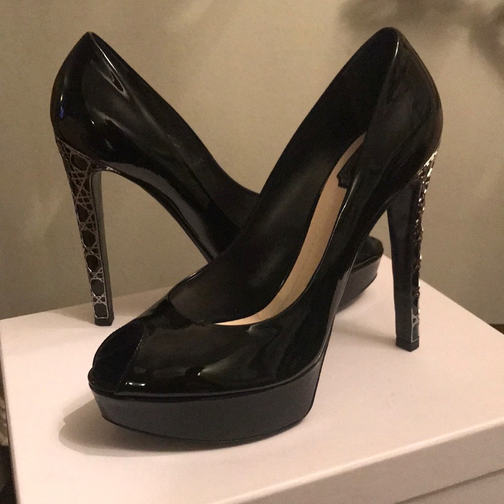 Dior Black Platform Heels